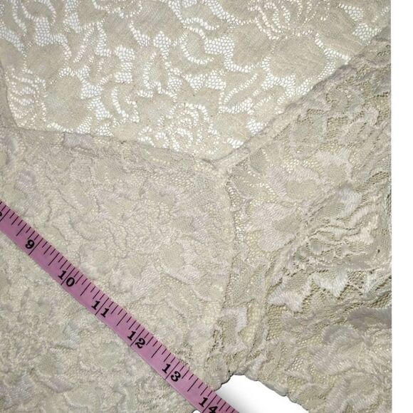 Pins & Needles Womens Dress Sz Medium Off White Stretchy Lace VNeck Formal - Picture 12 of 15